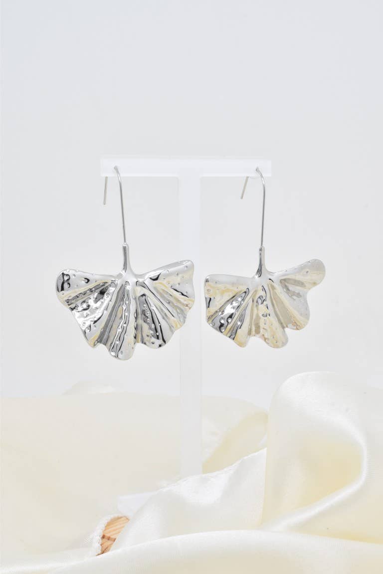 Pendientes Ginko de acero inoxidable