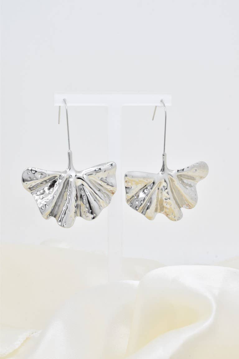 Pendientes Ginko de acero inoxidable
