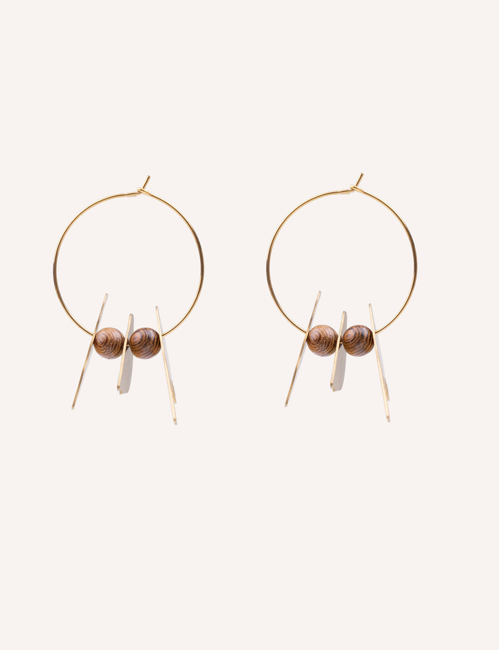 Pendientes pajaritos 3D / Acero + Madera