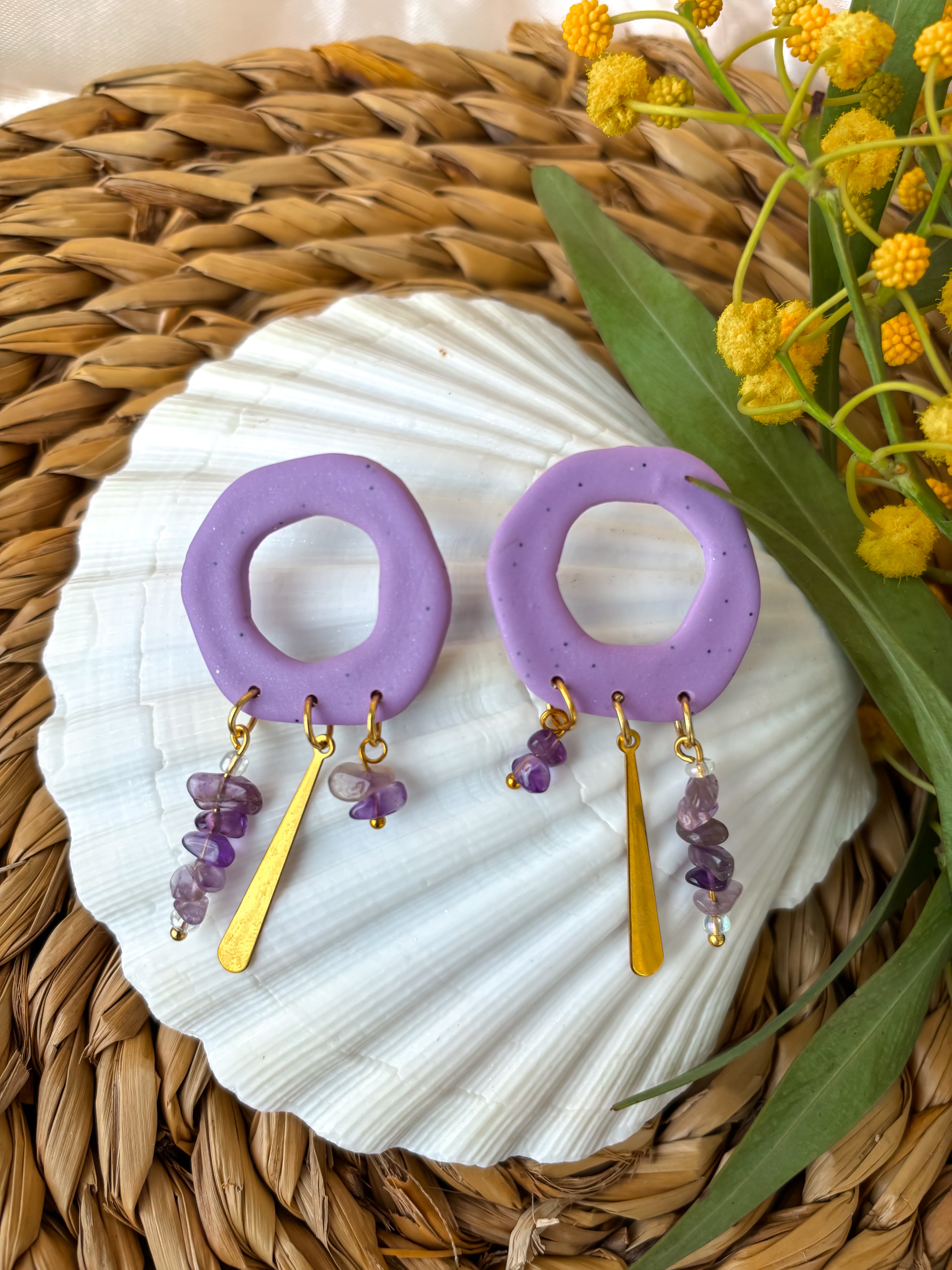 Pendientes Aura Bohem dorados