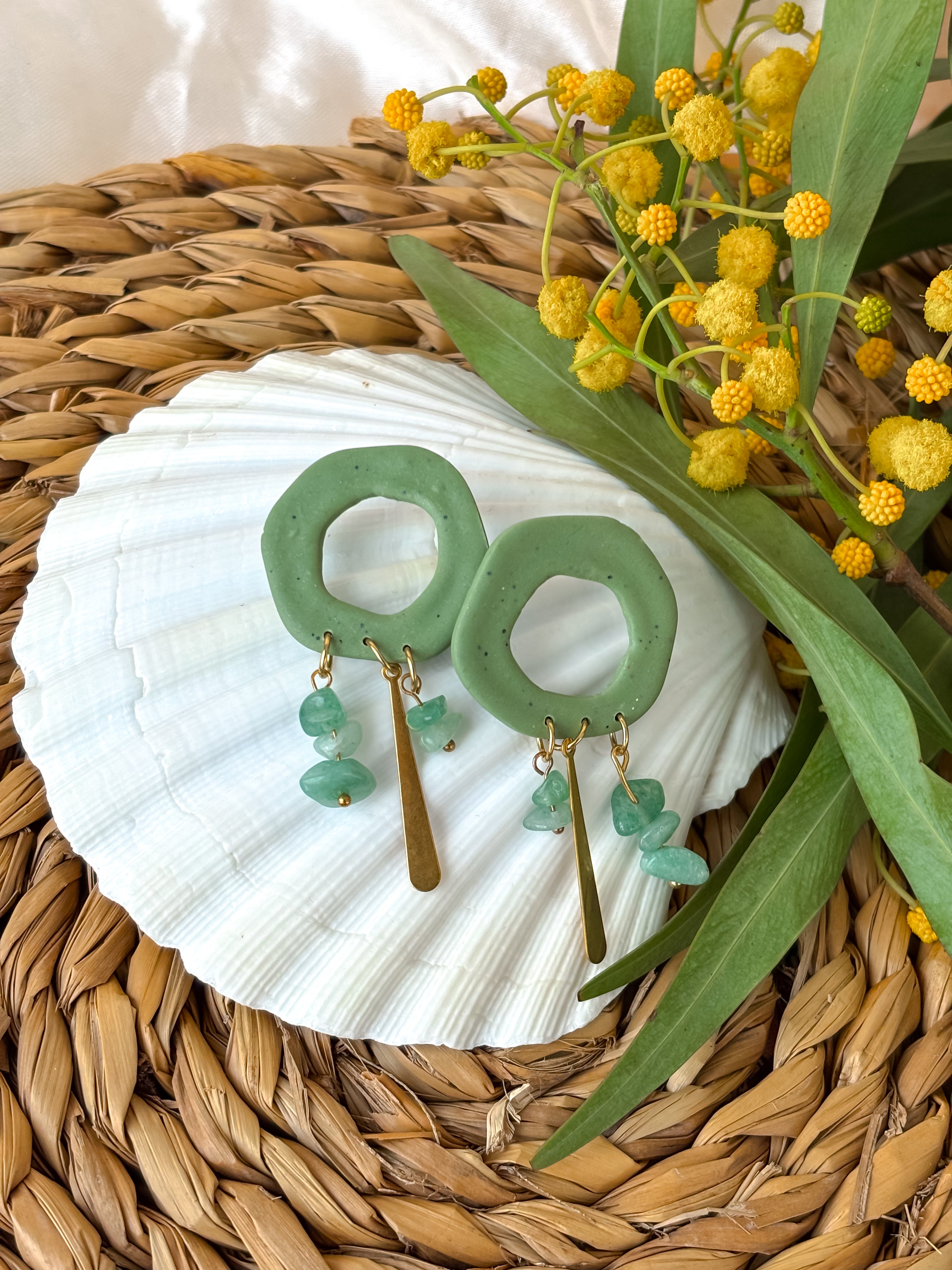 Pendientes Aura Bohem dorados