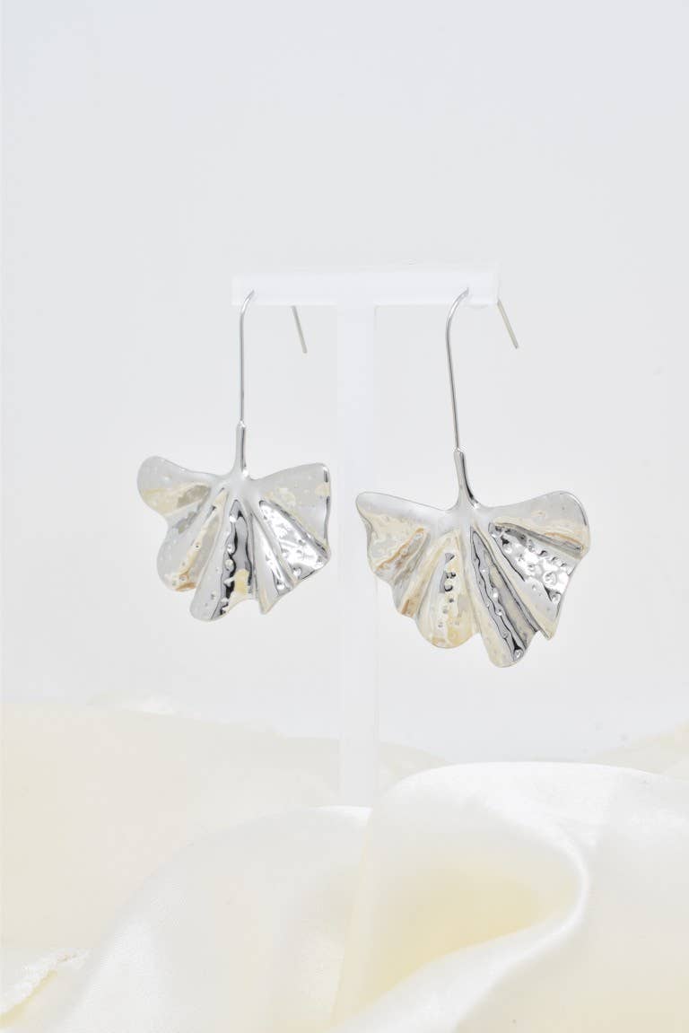 Pendientes Ginko de acero inoxidable