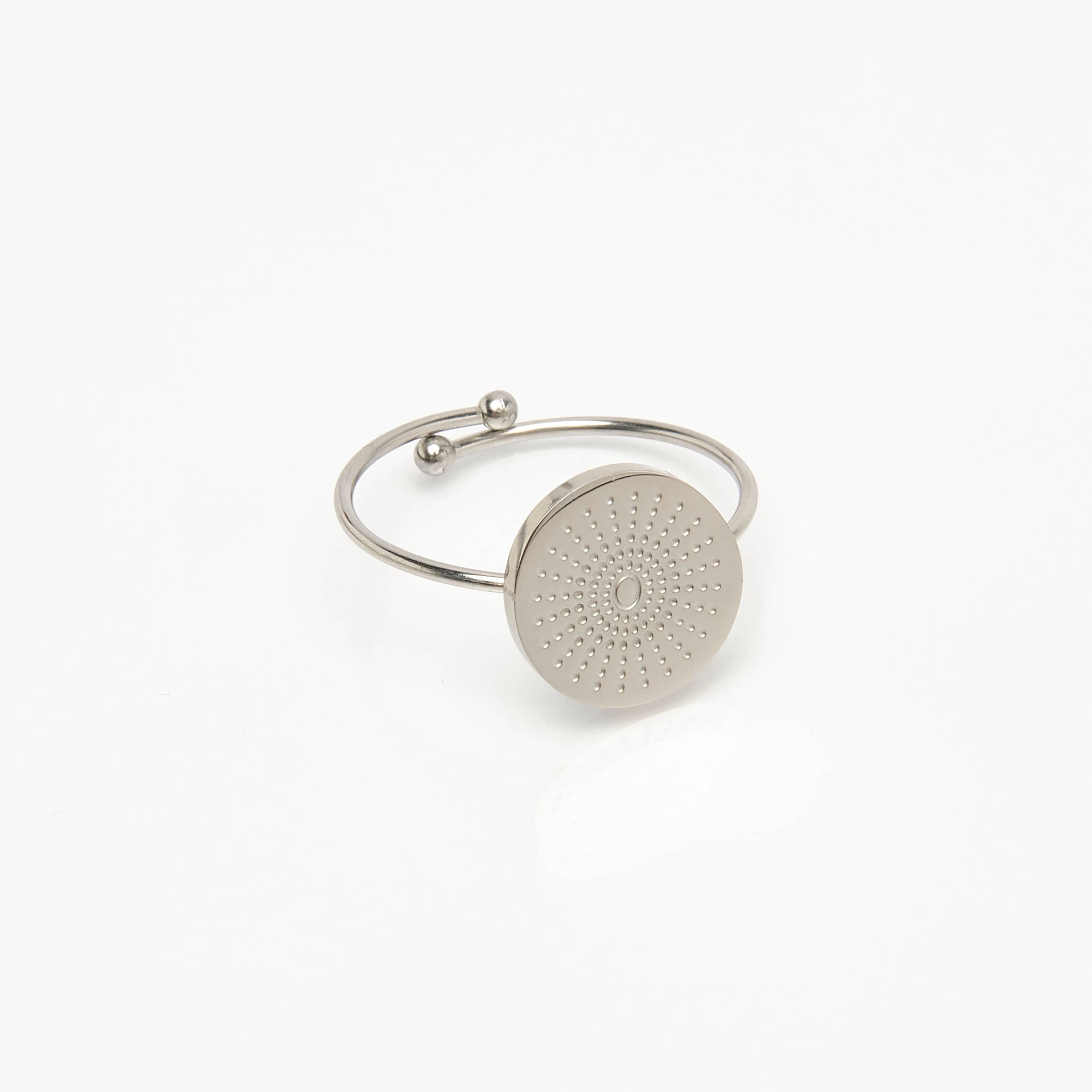 Anillo de acero inoxidable, energético, ajustable.