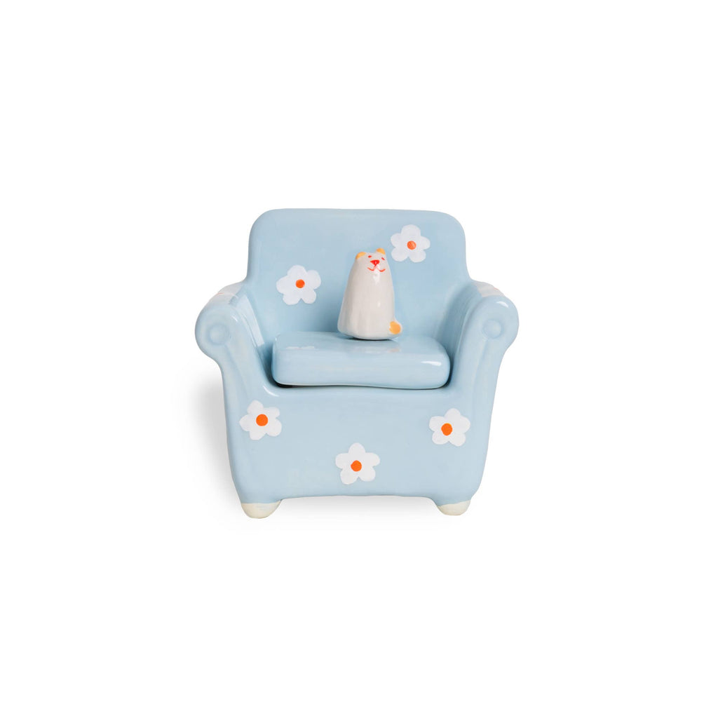 SOFÁ DE GATO FLORAL CAJA DE JOYERÍA HF