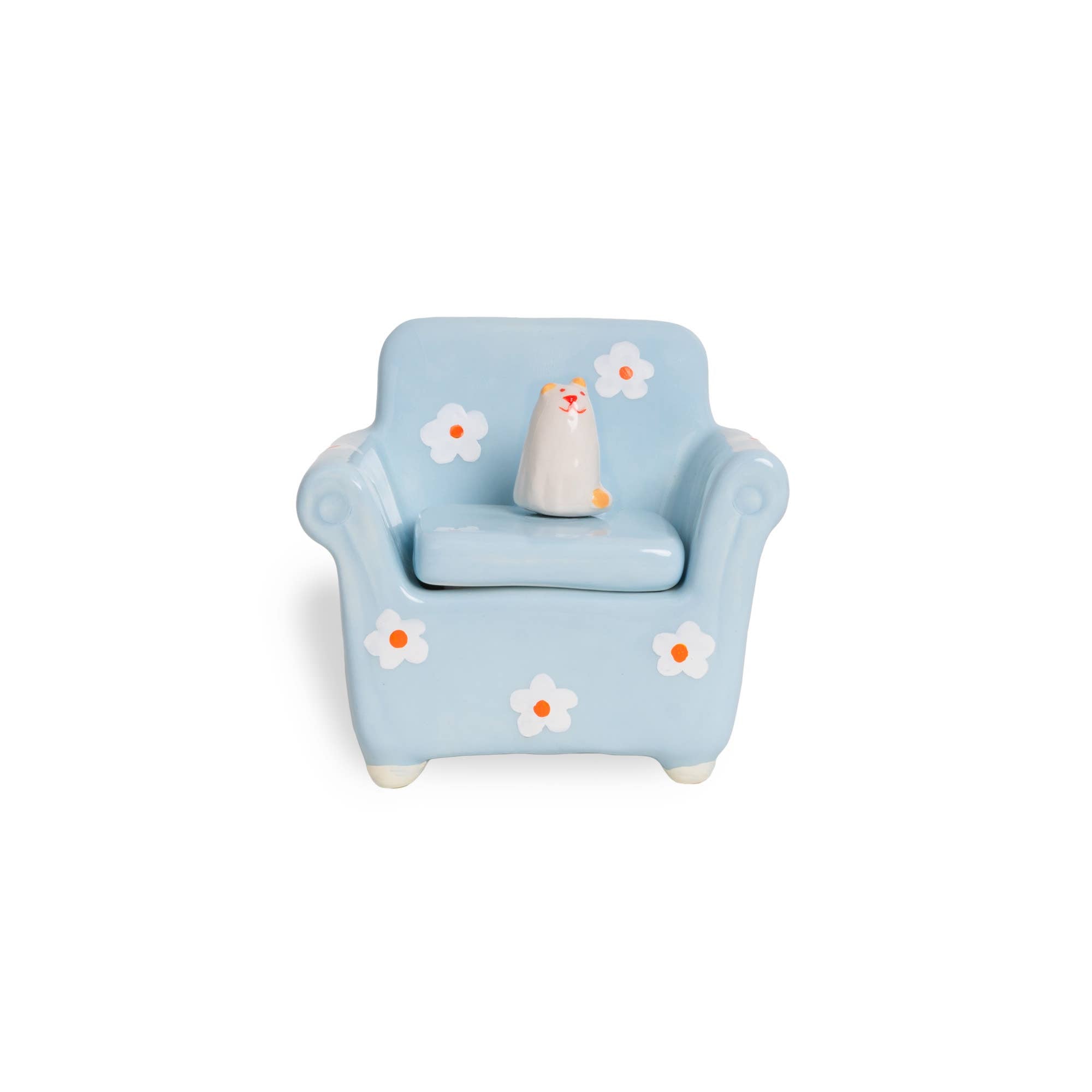 SOFÁ DE GATO FLORAL CAJA DE JOYERÍA HF
