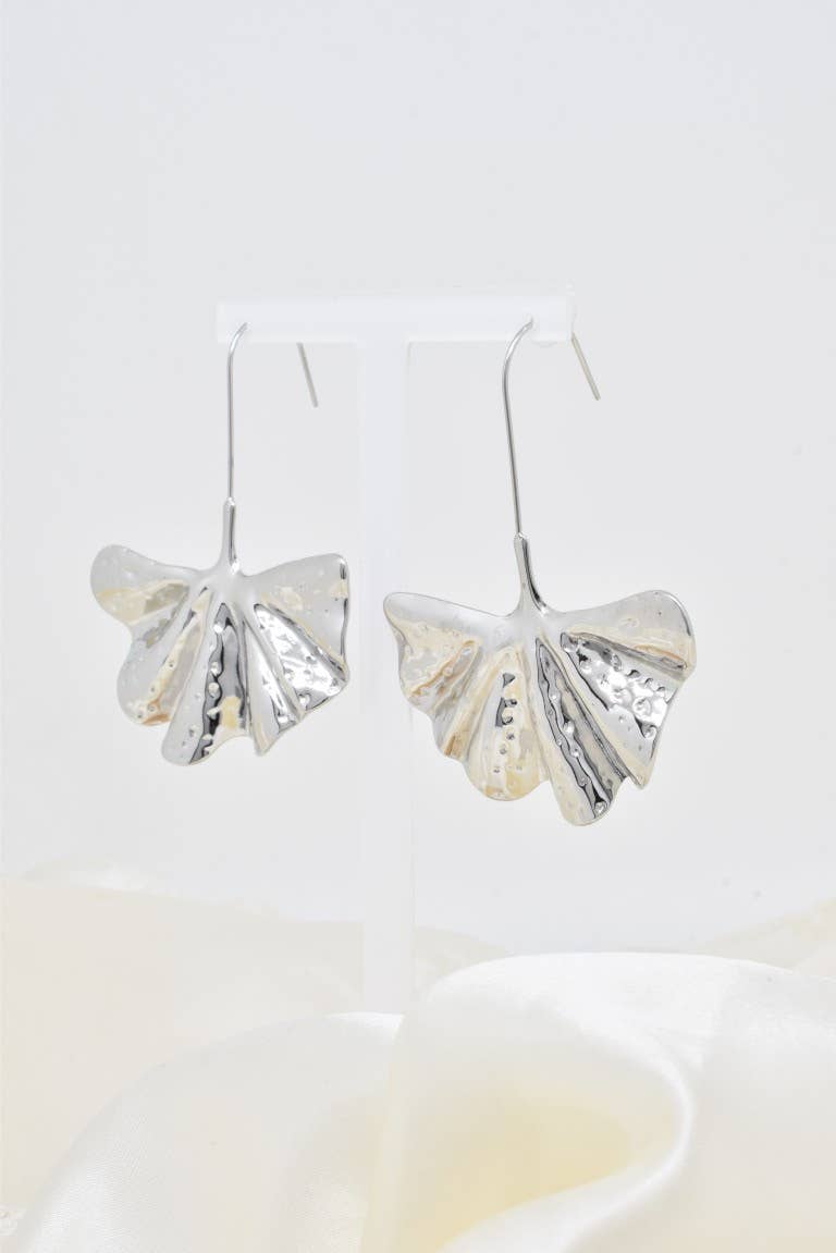 Pendientes Ginko de acero inoxidable